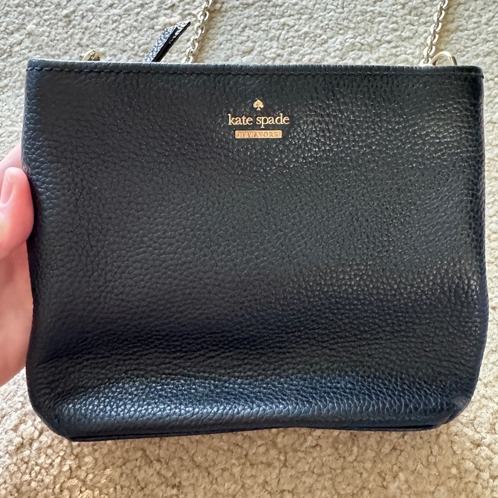 Kate Spade Black Crossbody Bag Pebbled Leather